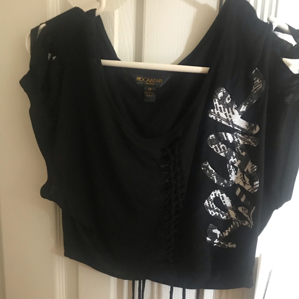 Rockawear tattered crop top